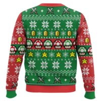 Hooktab 1-Up Mushroom Mario Bros Ugly Christmas Sweater