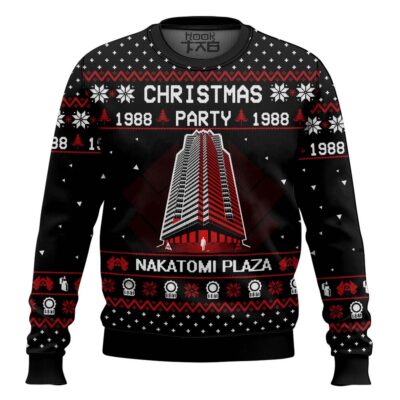 1988 Christmas Party Nakatomi Plaza Die Hard Ugly Christmas Sweater