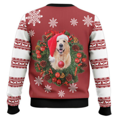 Hooktab 3d Golden Retriever Dog Ugly Christmas Sweater