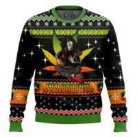 Hooktab 420 Bob Marley Every Liltle Thing Is Gonna Be Alright Ugly Christmas Sweater