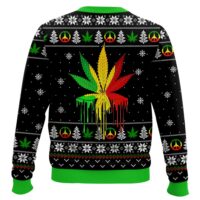 Hooktab 420 Bob Marley Marijuana Jesus Ugly Christmas Sweater