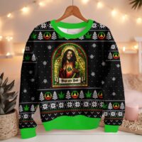 Hooktab 420 Bob Marley Marijuana Jesus Ugly Christmas Sweater
