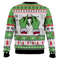 Hooktab 420 Grinch Can't Even Feel His Face Ugly Christmas Sweater