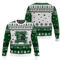Hooktab 420 Grinch Welcome To The Clouds Ugly Christmas Sweater
