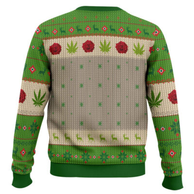 Hooktab 420 In A World Full Of Roses Be A Weed Ugly Christmas Sweater