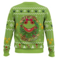 Hooktab 420 It's Not Easy Being Green Frog Ugly Christmas Sweater