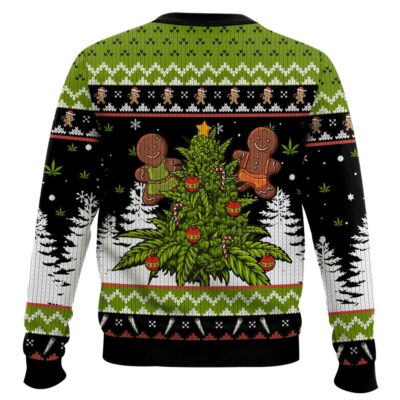 Hooktab 420 Let’s Get Baked 420 Marijuana Ugly Christmas Sweater