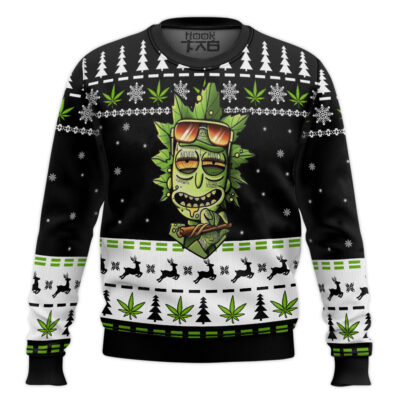 420 Marijuana Rick Ugly Christmas Sweater