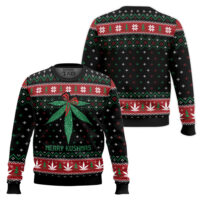 Hooktab 420 Merry Kushmas Ugly Christmas Sweater