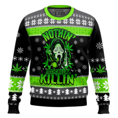 420 Scream Just Chilling Ugly Christmas Sweater