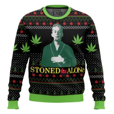 420 Stoned Alone Ugly Christmas Sweater