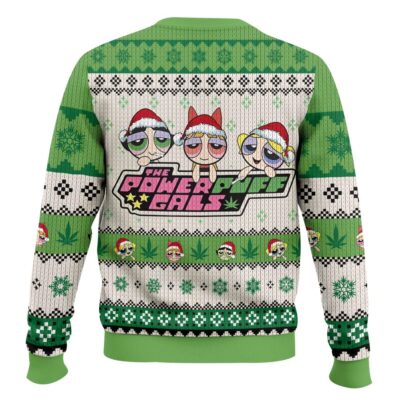 Hooktab 420 The Stoned Power Puff Girls Ugly Christmas Sweater