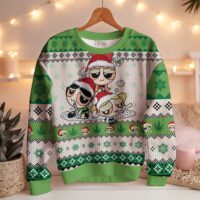 Hooktab 420 The Stoned Power Puff Girls Ugly Christmas Sweater