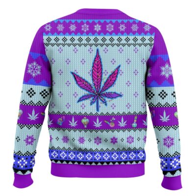 Hooktab 420 This Tree Ain’t The Only Thing Getting Lit This Year Ugly Christmas Sweater