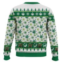 Hooktab 420 Yoda "Stoned I am Smoke More We Must" Ugly Christmas Sweater