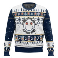 Hooktab A Friend With Miller Lite Ugly Christmas Sweater