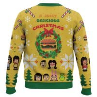 Hooktab A Juicy Delicious Christmas Bob's Burgers Ugly Christmas Sweater