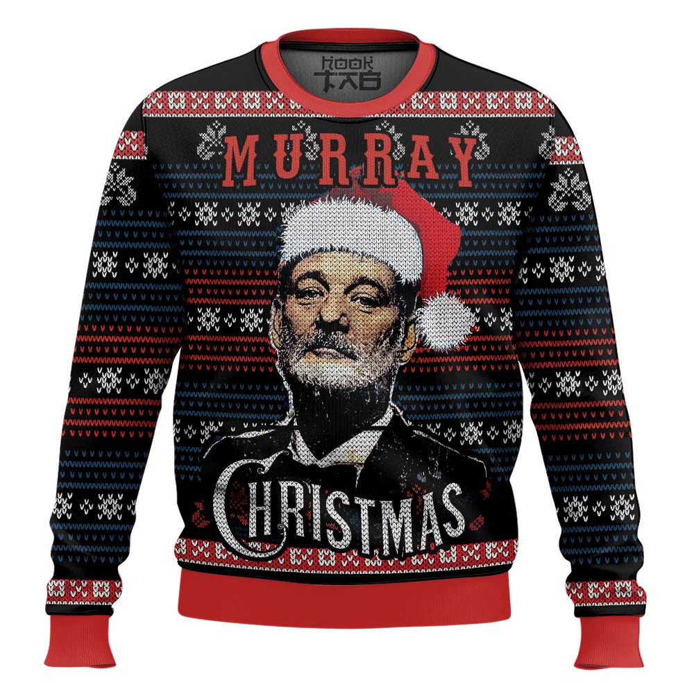 Hooktab A Very Murray Christmas Bill Murray Ugly Christmas Sweater Hooktab A Very Murray Christmas Bill Murray Ugly Christmas Sweater