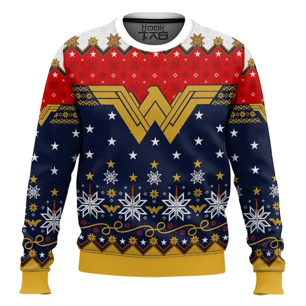 Hooktab A Wonder-ful Christmas Time Ugly Christmas Sweater Hooktab A Wonder-ful Christmas Time Ugly Christmas Sweater