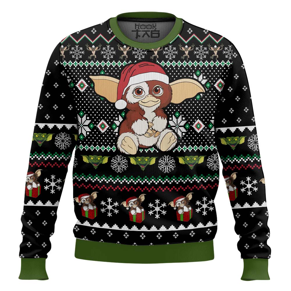Hooktab A Xmas Present Gremlins Ugly Christmas Sweater Hooktab A Xmas Present Gremlins Ugly Christmas Sweater