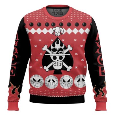 Ace Fire Fist Pirates One Piece Ugly Christmas Sweater