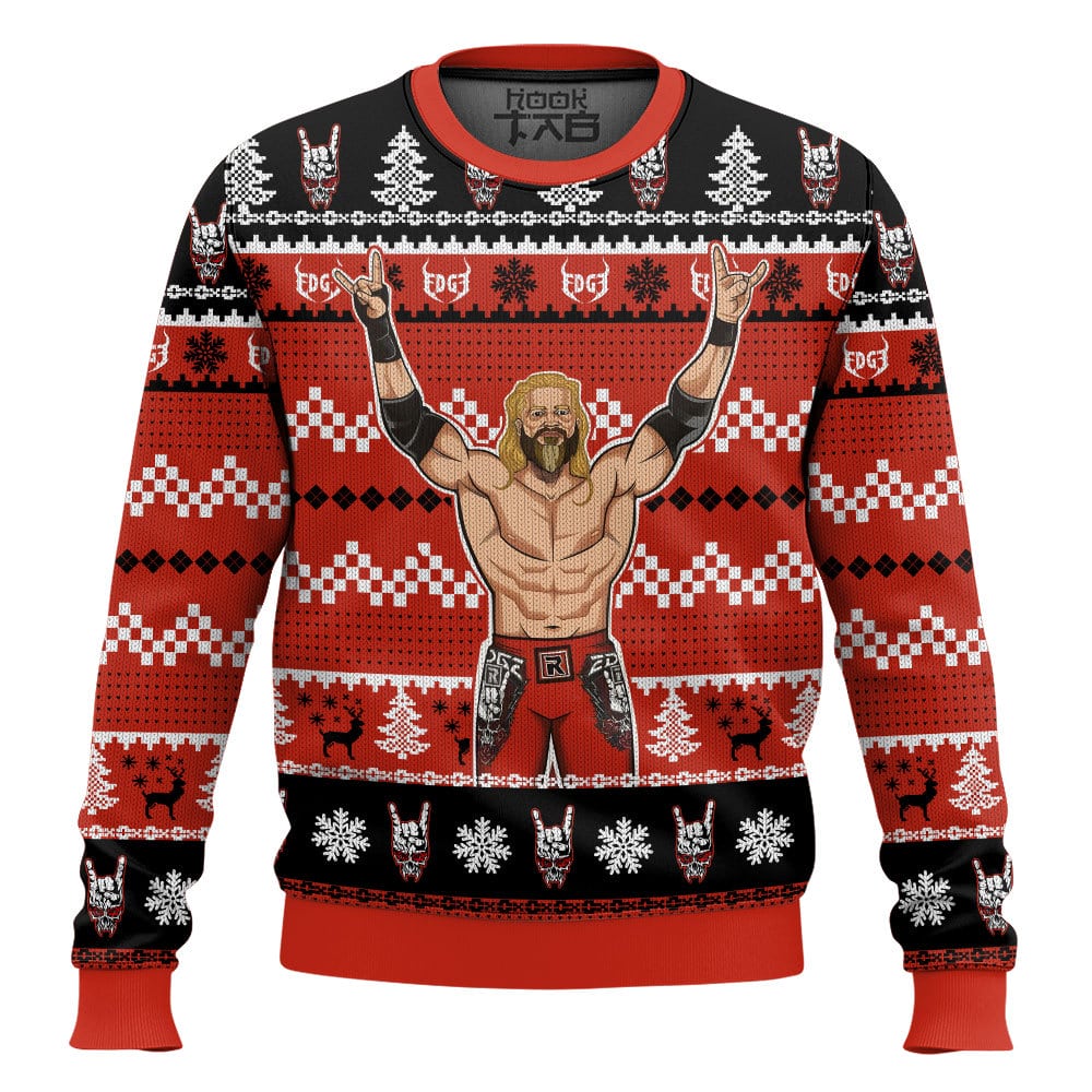 Hooktab Adam Copeland WWE Ugly Christmas Sweater Hooktab Adam Copeland WWE Ugly Christmas Sweater