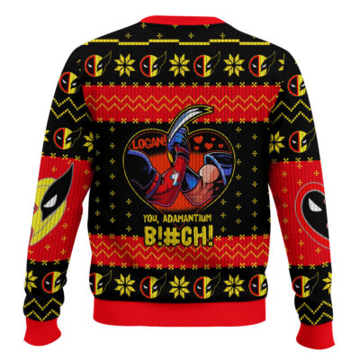 Hooktab Adamantium B!#ch! Deadpool & Wolverine Ugly Christmas Sweater