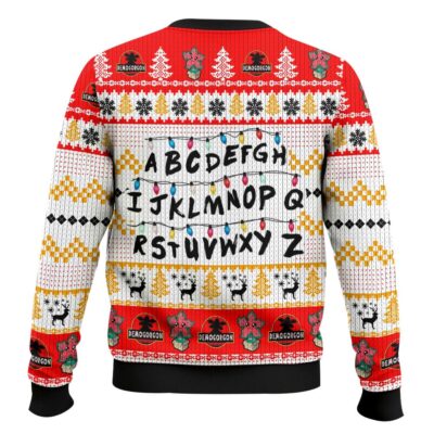 Hooktab Adopt A Demodog Stranger Things Ugly Christmas Sweater