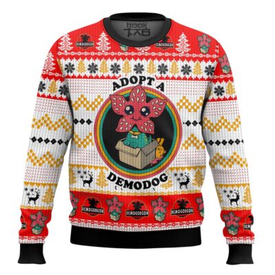 Adopt A Demodog Stranger Things Ugly Christmas Sweater