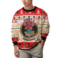 Hooktab Adopt A Demodog Stranger Things Ugly Christmas Sweater