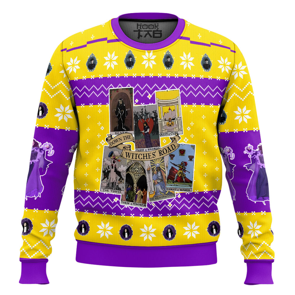 Hooktab Agatha All Along The Witches' Road Ugly Christmas Sweater Hooktab Agatha All Along The Witches' Road Ugly Christmas Sweater