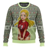 Hooktab Ahegao Zelda Ugly Christmas Sweater