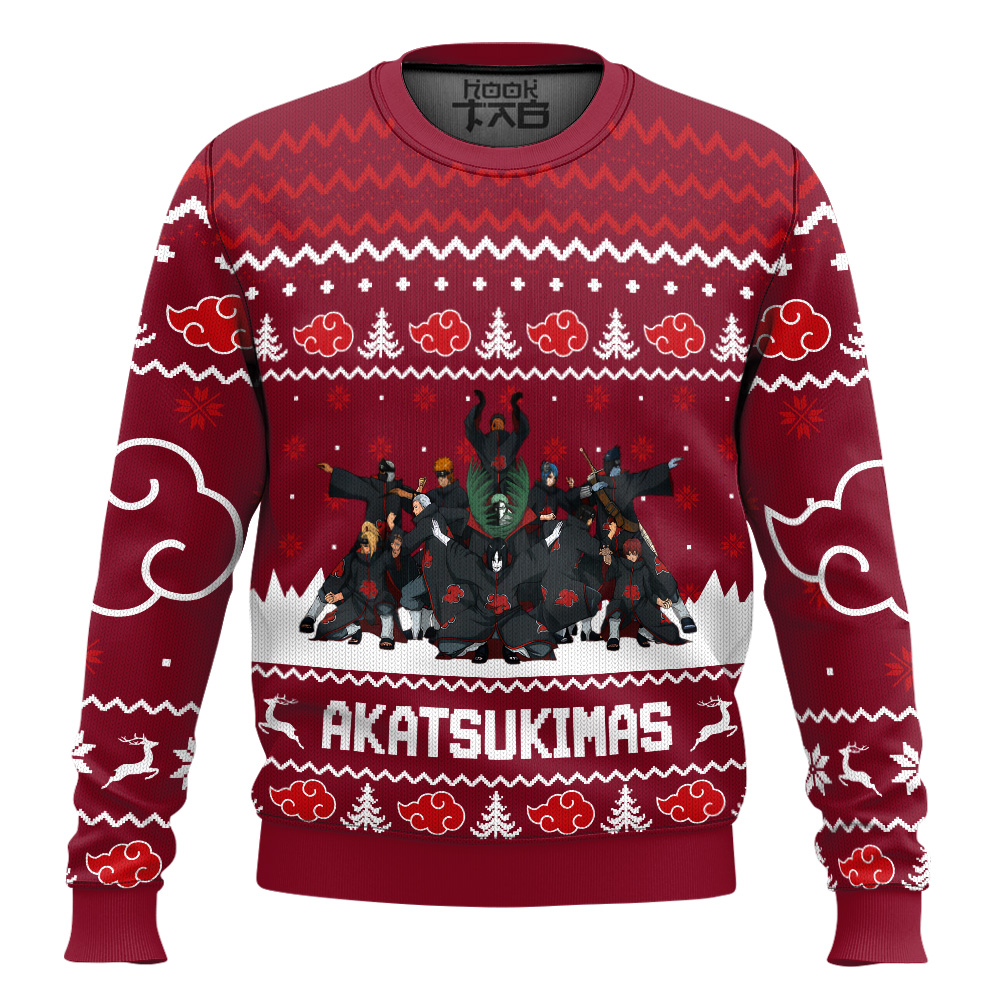 Hooktab Akatsukimas Akatsuki Shippuden Ugly Christmas Sweater Hooktab Akatsukimas Akatsuki Shippuden Ugly Christmas Sweater