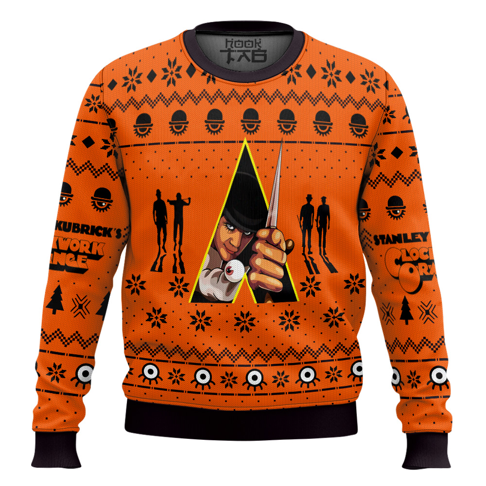 Hooktab Alex A Clockwork Orange Ugly Christmas Sweater Hooktab Alex A Clockwork Orange Ugly Christmas Sweater