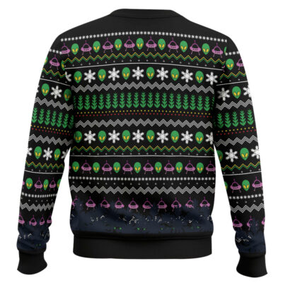 Hooktab Alien Kidnaps Santa Claus Ugly Christmas Sweater