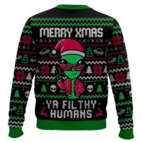 Hooktab Alien Ya Filthy Humans Ugly Christmas Sweater