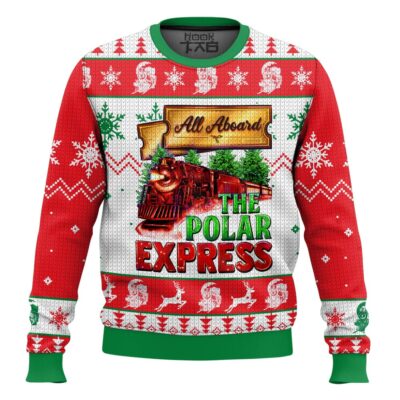 All Aboard The Polar Express Ugly Christmas Sweater