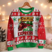 Hooktab All Aboard The Polar Express Ugly Christmas Sweater