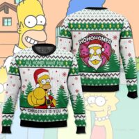 Hooktab All Homer Want For Christmas Is You The Simpsons Ugly Christmas Sweater