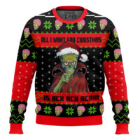Hooktab All I Want For Christmas Is AckAck Ack!!! The Mars Attack Ugly Christmas Sweater