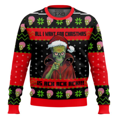 All I Want For Christmas Is AckAck Ack!!! The Mars Attack Ugly Christmas Sweater