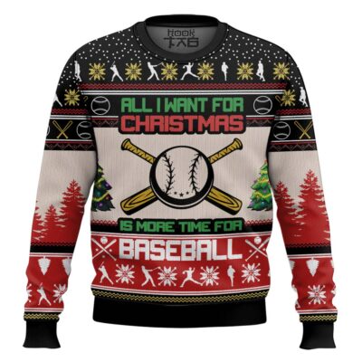All I Want For Christmas Is Baseball Ugly Christmas Sweater