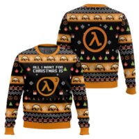 Hooktab All I Want For Christmas Is Half-Life 3 Ugly Christmas Sweater