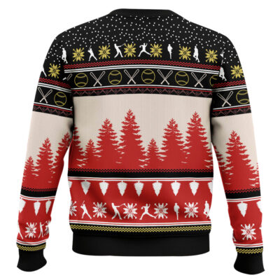 Hooktab All I Want For Christmas Is More Time For Softball Ugly Christmas Sweater