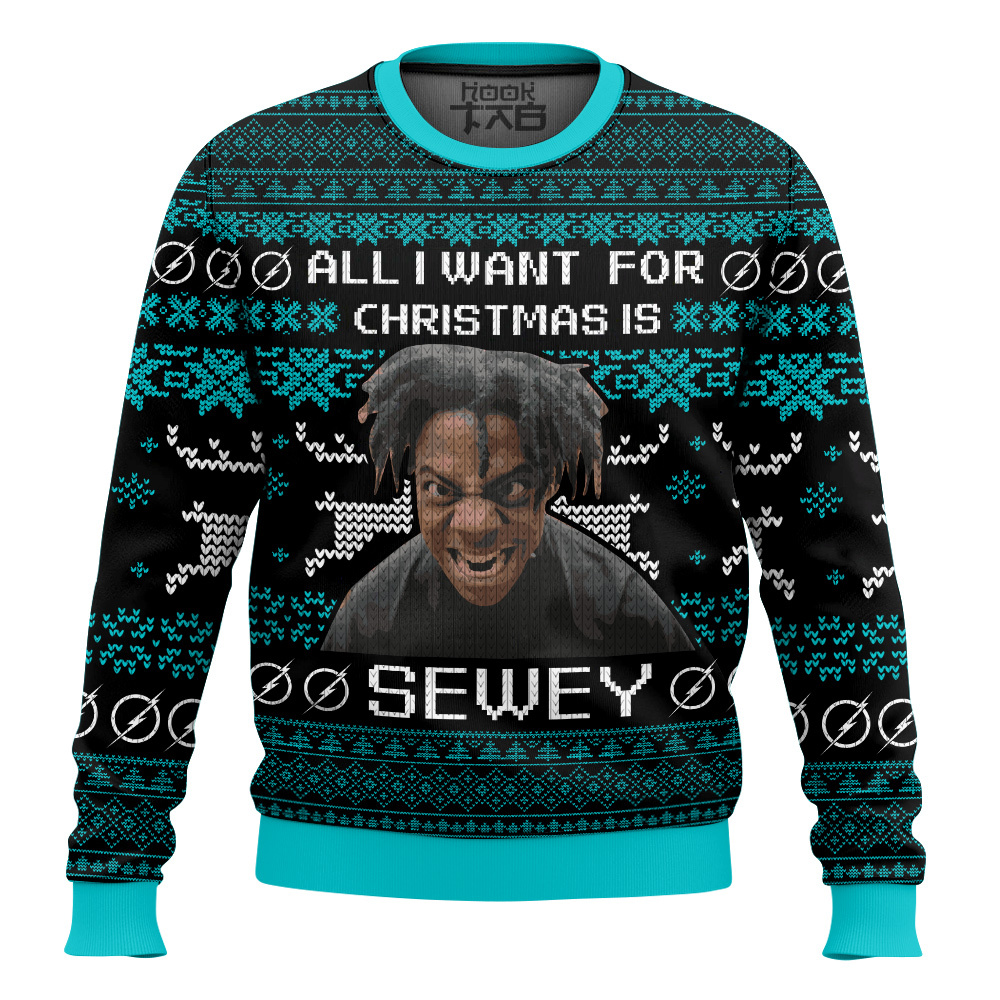 Hooktab All I Want For Christmas Is Sewey Ishowspeed Ugly Christmas Sweater Hooktab All I Want For Christmas Is Sewey Ishowspeed Ugly Christmas Sweater