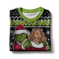Hooktab All I Want For Christmas Is Silence! Grinch Ugly Christmas Sweater