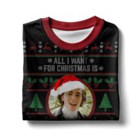 Hooktab All I Want For Christmas Is Timothée Chalamet Ugly Christmas Sweater