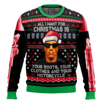 All I Want For Christmas Terminator Ugly Christmas Sweater