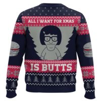 Hooktab All I Want For Xmas Is Butts Bob's Burgers Ugly Christmas Sweater