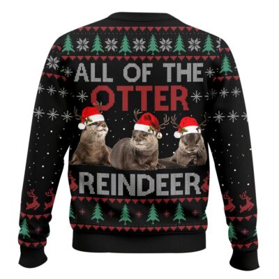 Hooktab All Of Otter Reindeer Ugly Christmas Sweater